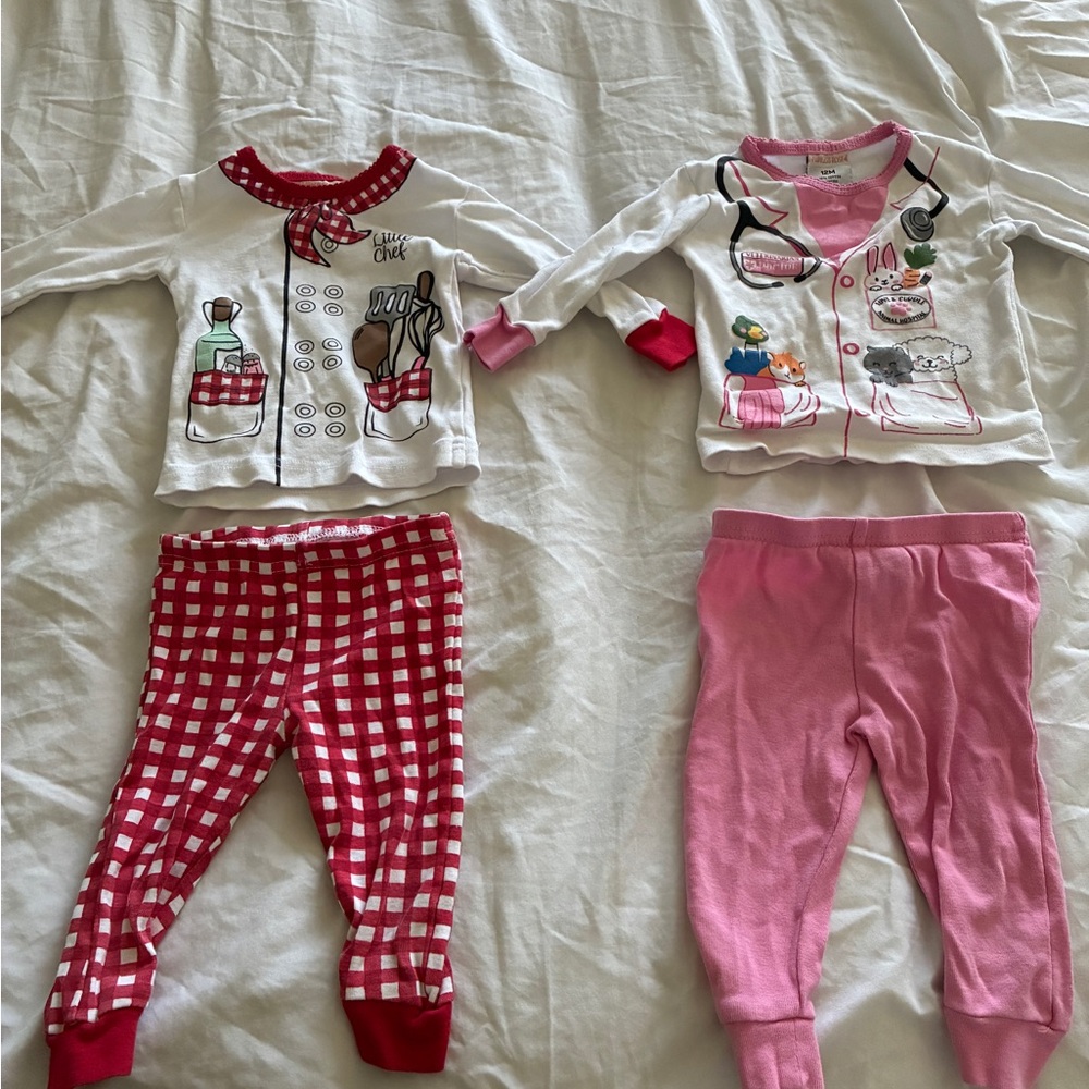 Costume 2-pc Pajamas PJ Set Careers Chef Doctor Outfit Cute Fun Whimsical 12 Mos